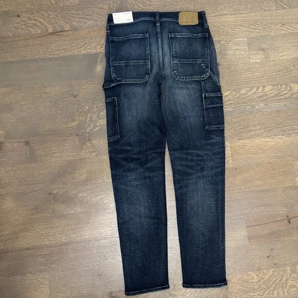 NWT American Eagle Men's Slim Fit Carpenter Jeans - Dark Blue Denim - Size 30x34 - Picture 3 of 9